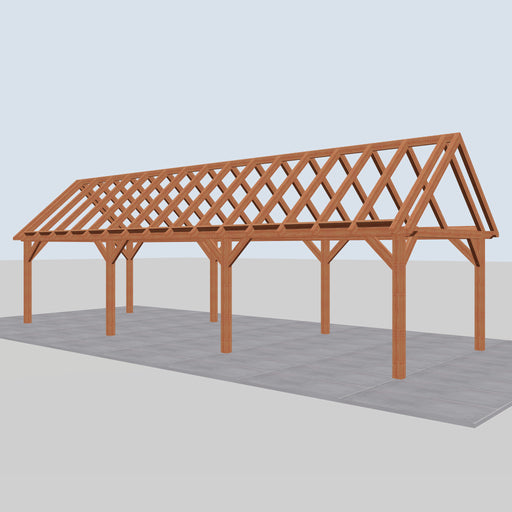 Douglas Zadeldak Landelijk Classic - 1120x370cm - Volledig op Maat - rechterzijaanzicht