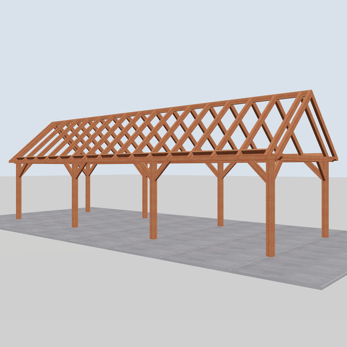 Douglas Zadeldak Landelijk Classic - 1120x370cm - Volledig op Maat - rechterzijaanzicht
