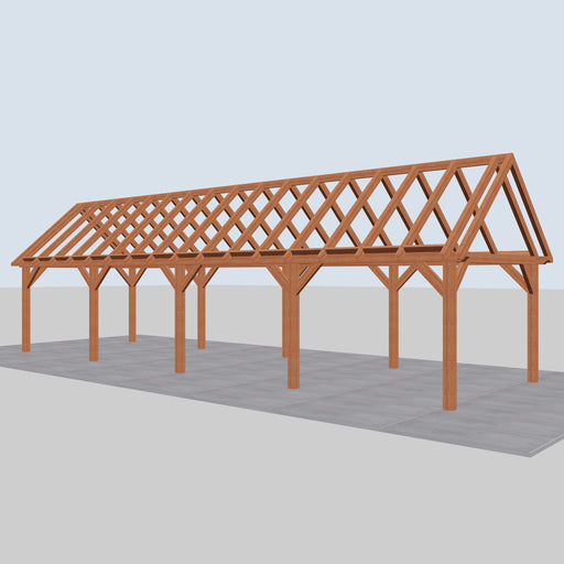 Douglas Zadeldak Landelijk Classic - 1220x370cm - Volledig op Maat - rechterzijaanzicht