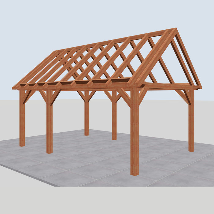 Douglas Zadeldak Landelijk Classic - 590x370cm - Volledig op Maat - rechterzijaanzicht