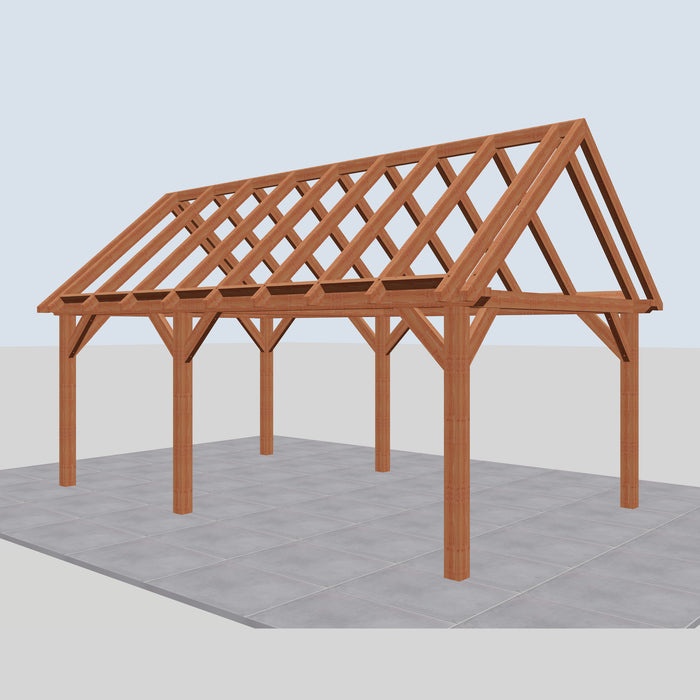 Douglas Zadeldak Landelijk Classic - 650x370cm - Volledig op Maat - rechterzijaanzicht
