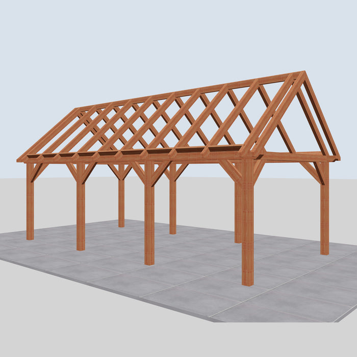 Douglas Zadeldak Landelijk Classic - 770x370cm - Volledig op Maat - rechterzijaanzicht