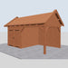 Douglas Zadeldak Klassiek - 590x305cm - rechterzijaanzicht