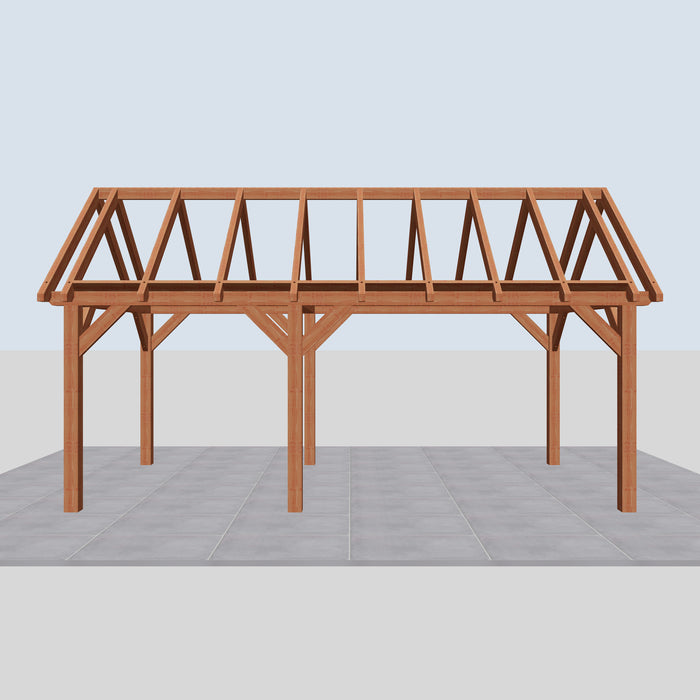 Douglas Zadeldak Landelijk Classic - 650x305cm - Volledig op Maat - vooraanzicht