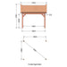 Douglas Zadeldak Klassiek Classic - 415x305cm - technische tekening 1