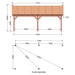 Douglas Zadeldak Klassiek Classic - 770x370cm - technische tekening 1