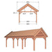 Douglas Zadeldak Klassiek Classic - 935x370cm - technische tekening 2